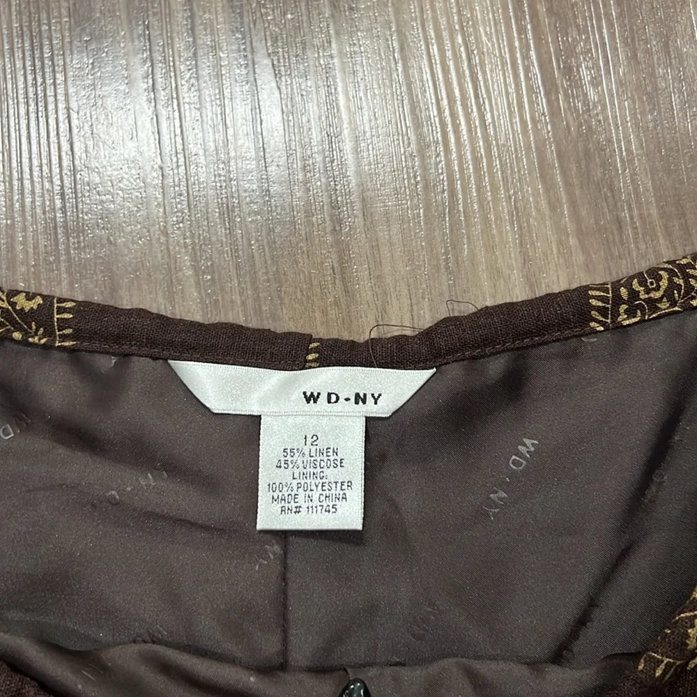 WD.NY Brown & Gold Sequin Skirt - Picture 7 of 7